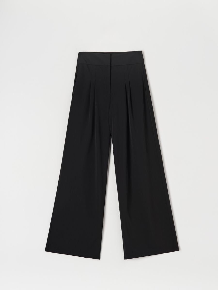Elegantne hlače - crno - SINSAY