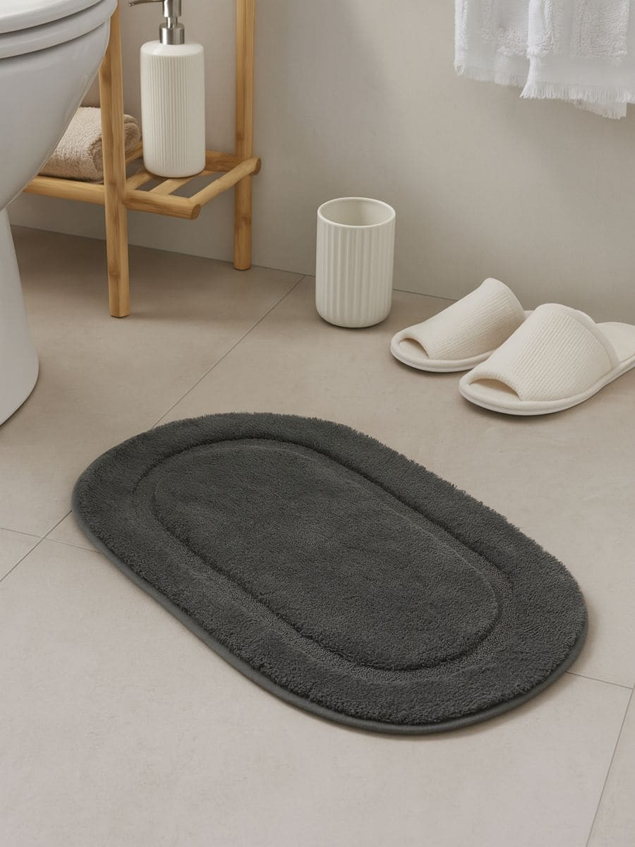 Podloga za kopalnico - temno siva - SINSAY