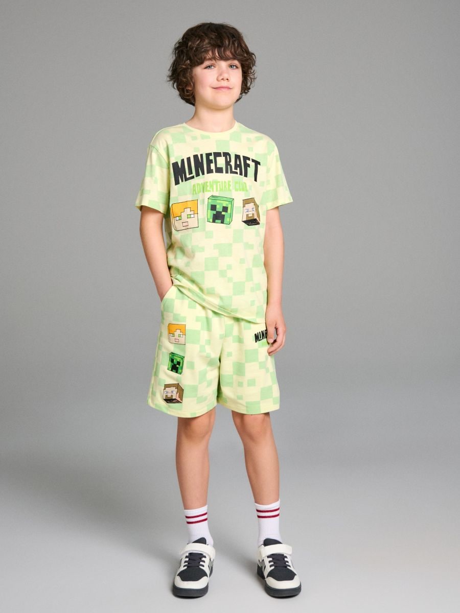 Pantaloncini Minecraft - verde pallido - SINSAY
