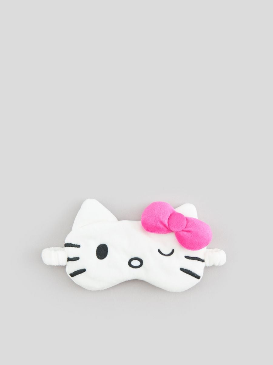 Maska do spania Hello Kitty - biały - SINSAY