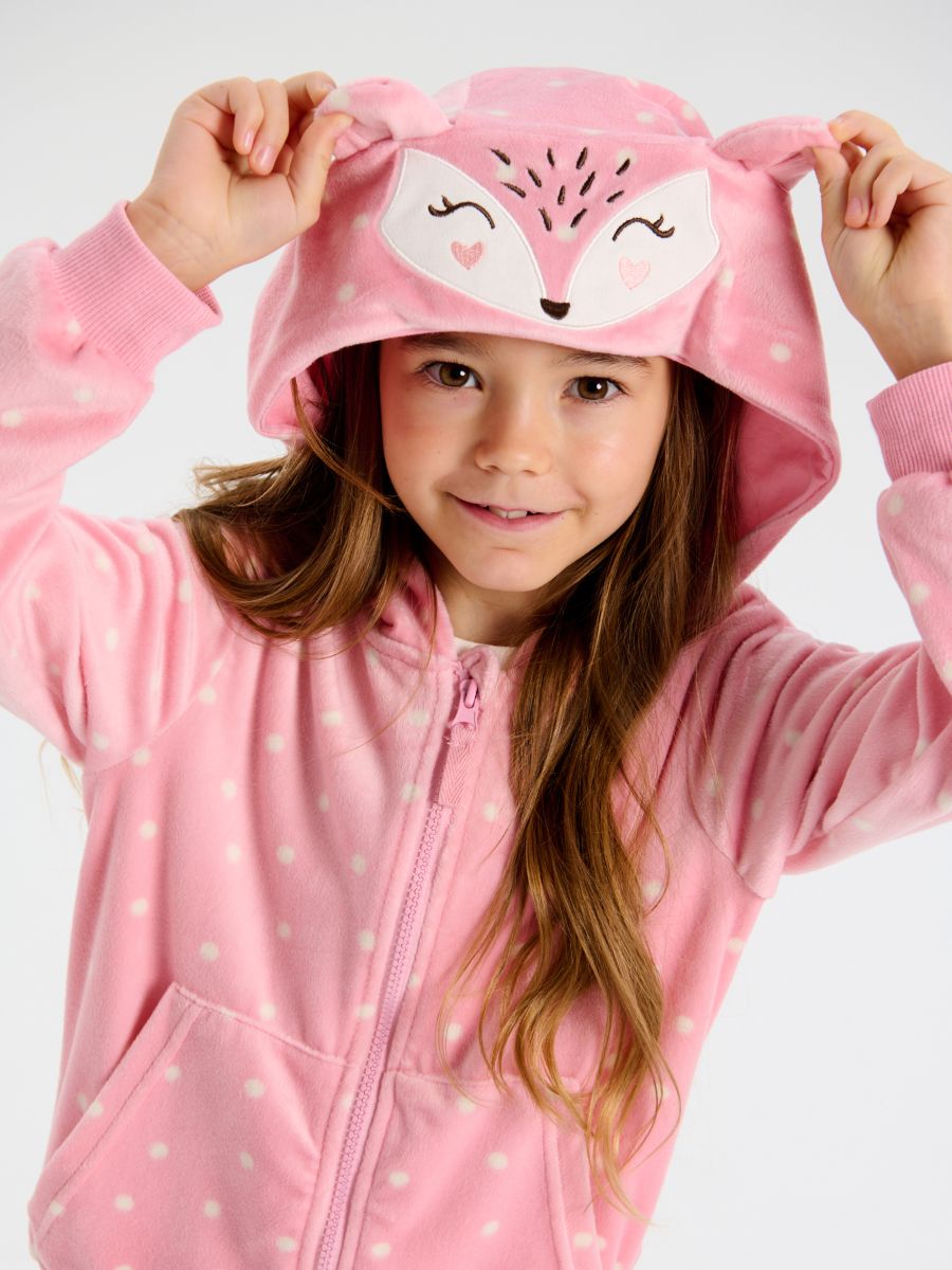 Duks sa kapuljačom - roze - SINSAY