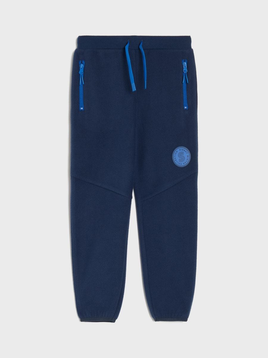Spodnie polarowe jogger - granatowy - SINSAY