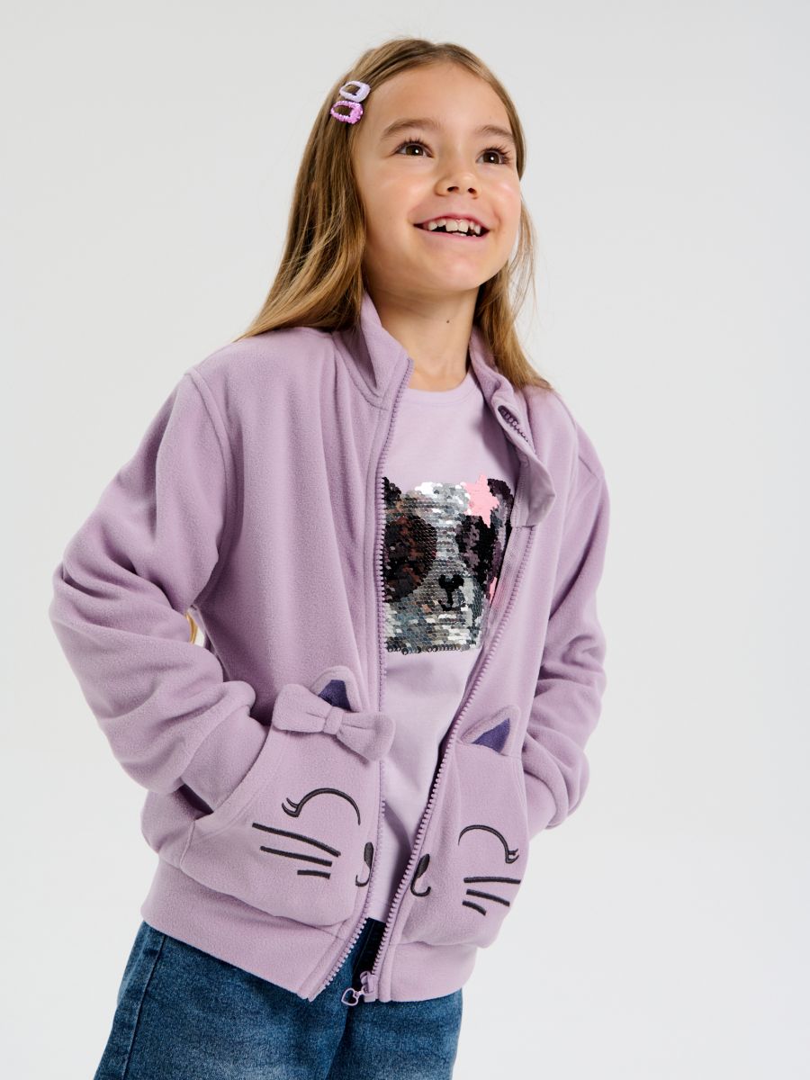 Bluza crewneck - fioletowy - SINSAY