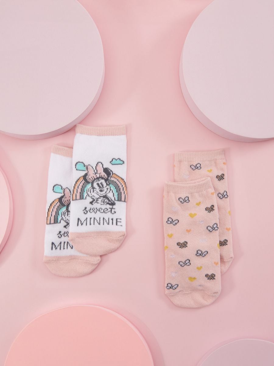 Socken Minnie Mouse, 2er-Pack - Mehrfarbig - SINSAY