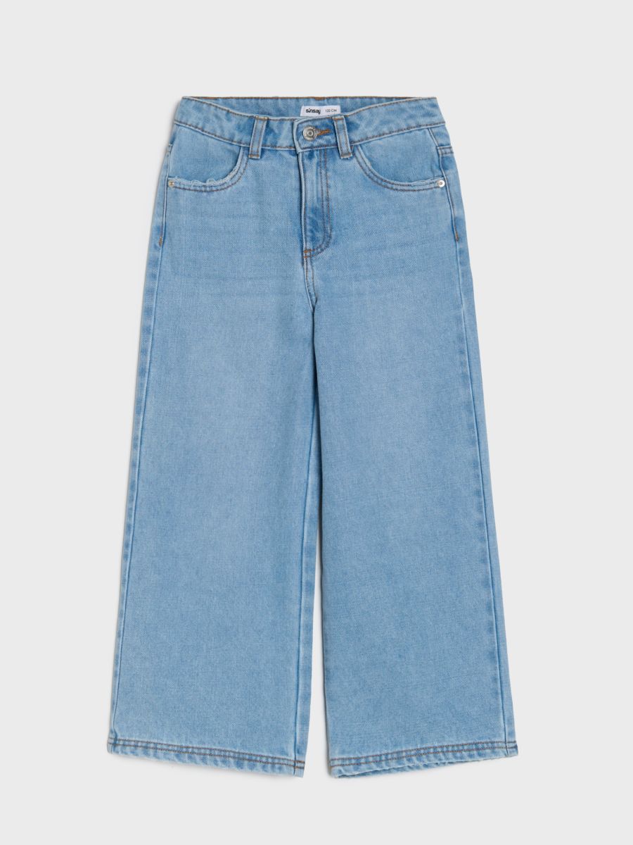 Jeans mit weitem Bein - Blau - SINSAY