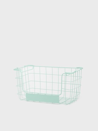 AOZITA Cesto Portaoggetti Per WC, In Vimini Di Plastica Intrecciato A Mano, Con Divisorio, Grigio Slavato, Per Bagno E Armadio