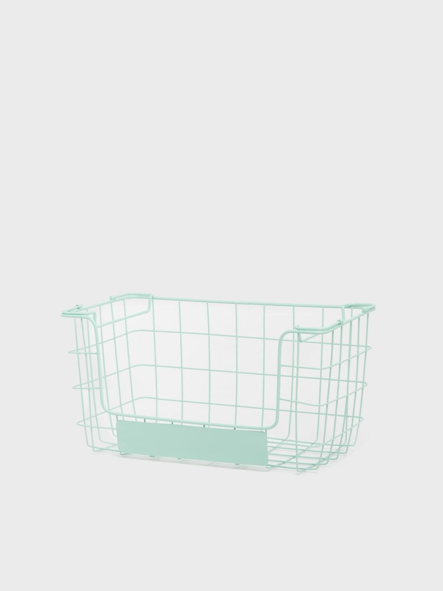 AOZITA Cesto Portaoggetti Per WC, In Vimini Di Plastica Intrecciato A Mano, Con Divisorio, Grigio Slavato, Per Bagno E Armadio