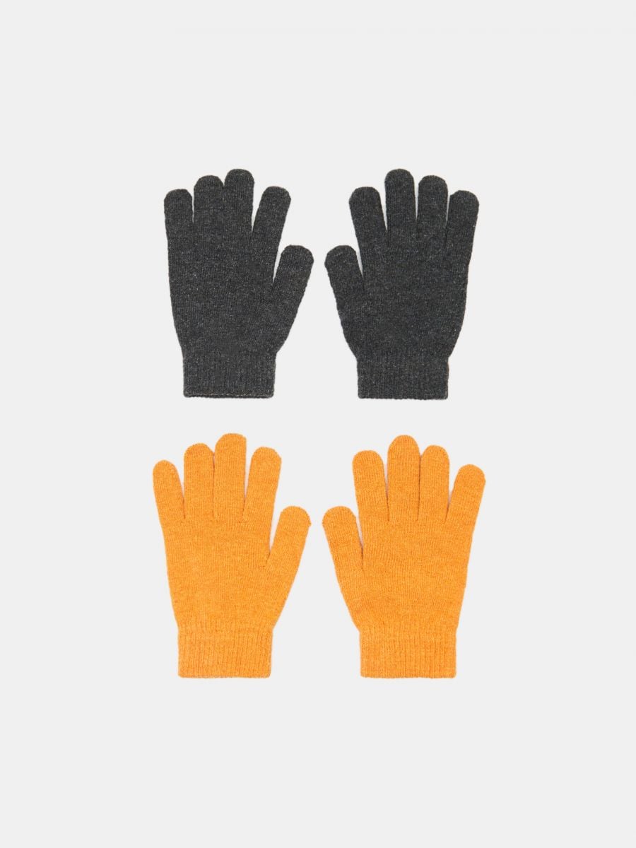 Komplet 2 parov rokavic - oranžna - SINSAY