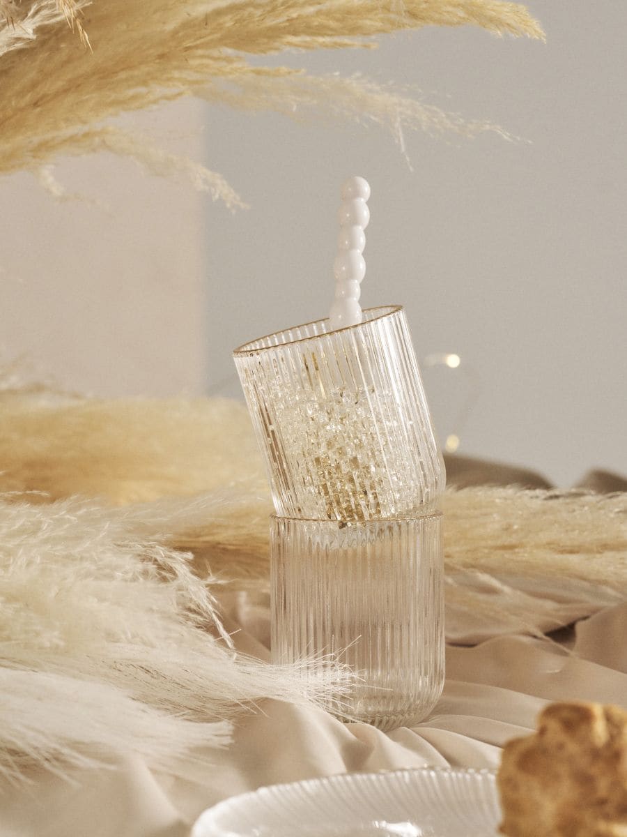 Rebraste kozarce, 2 kosa - bela - SINSAY