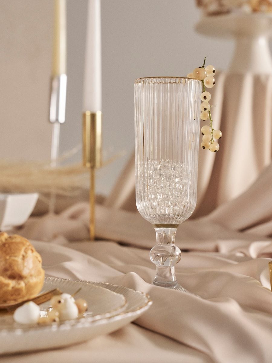 Рифлені келихи, 2 шт. - білий - SINSAY