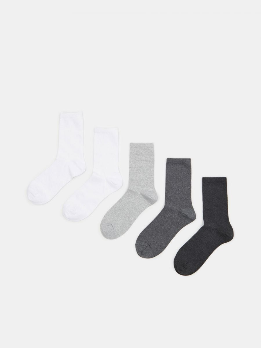 Socks 5 pack - light grey - SINSAY