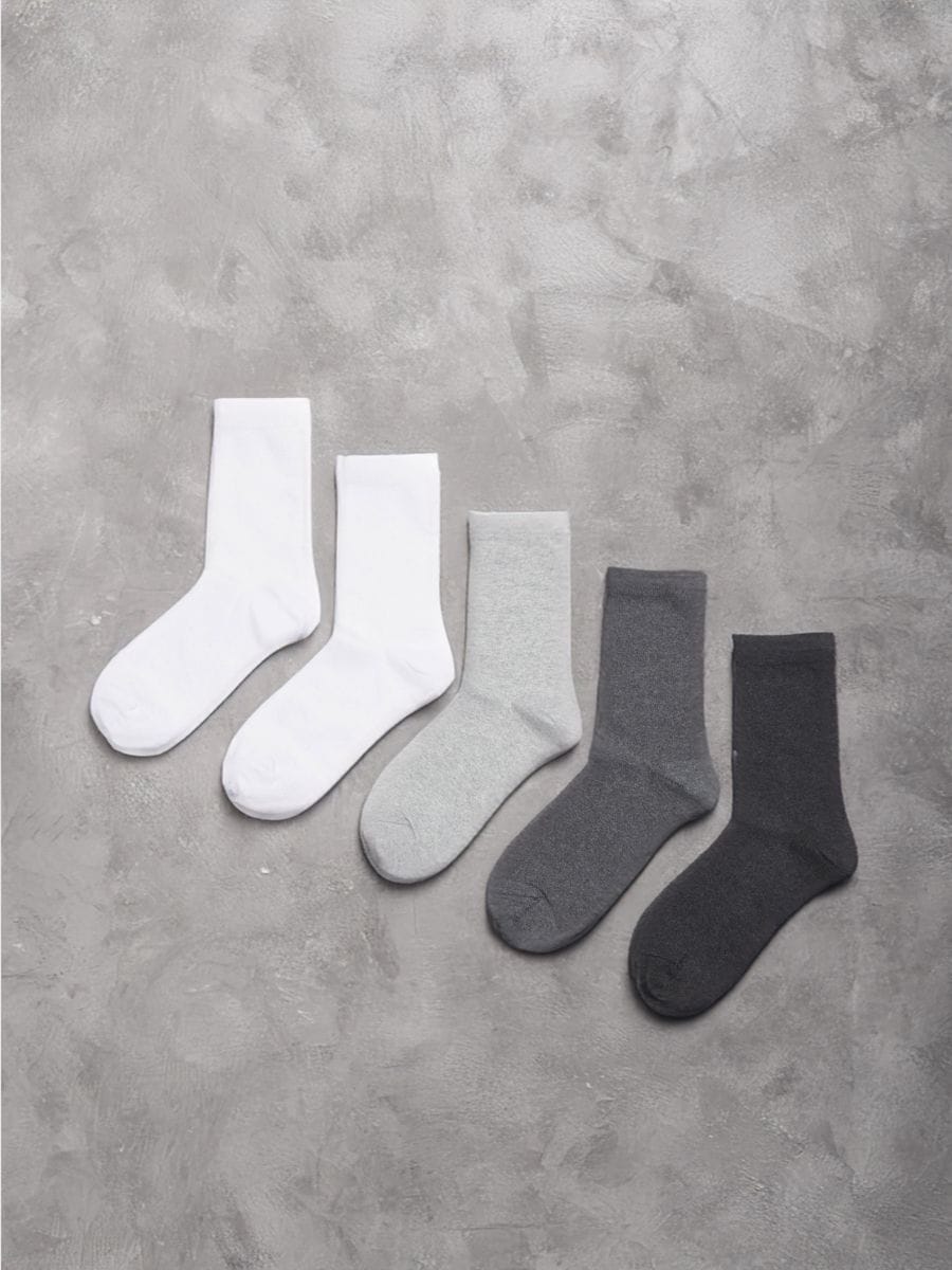 Чорапи, 5 чифта - Светло сиво - SINSAY