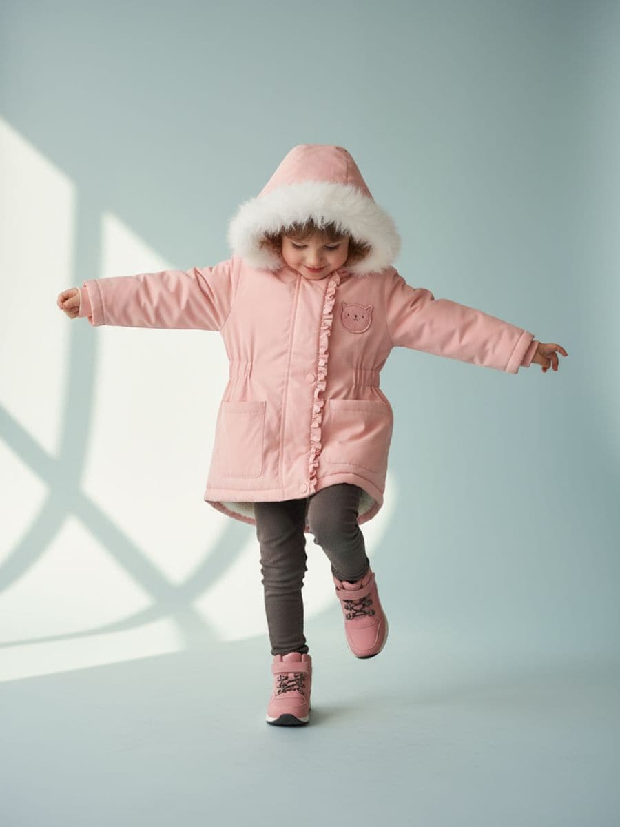 Podložena jakna s kapuco - vrtnica - SINSAY