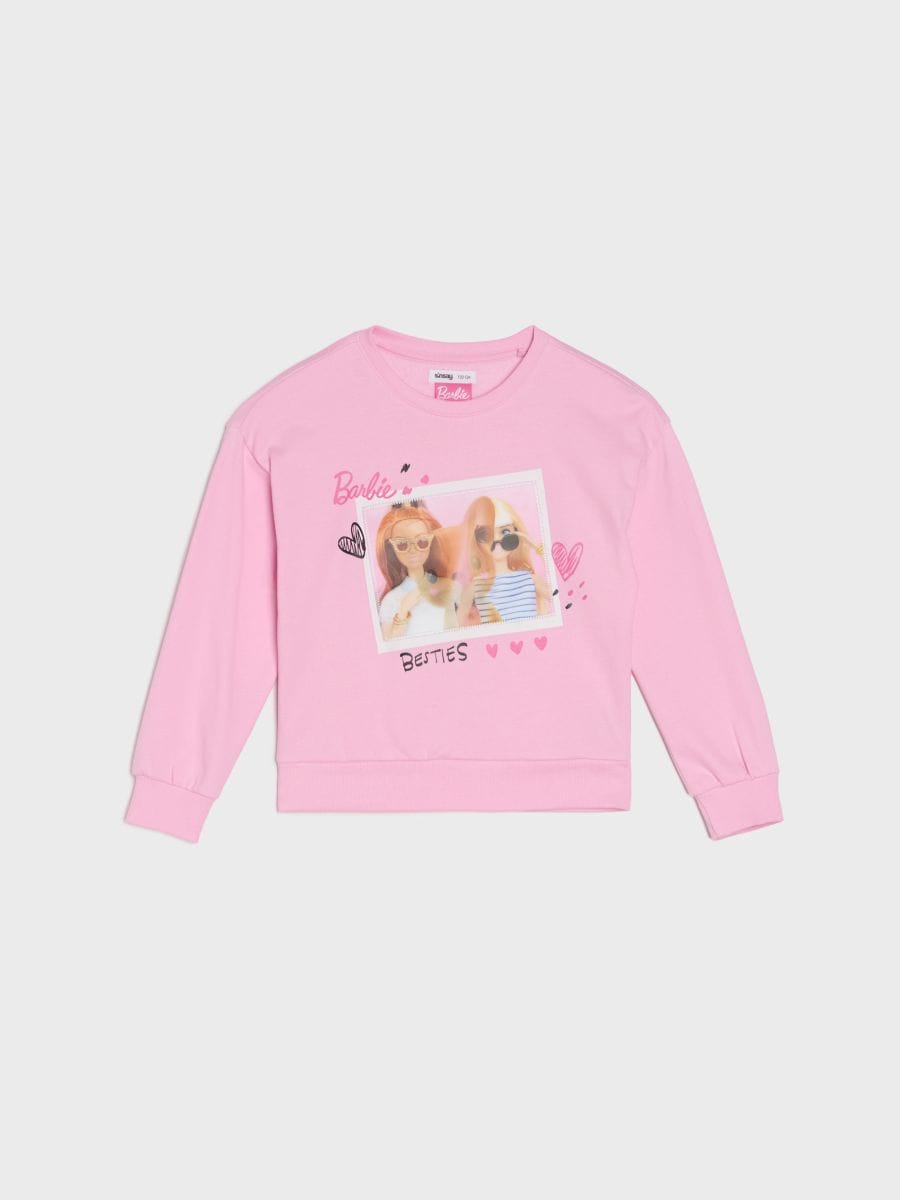 Crewneck megztinis su spauda Barbie - pastelinė rožinė - SINSAY