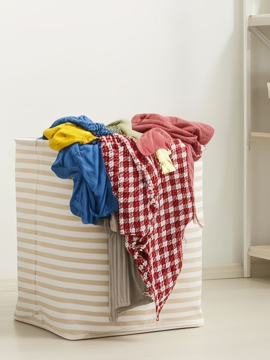 Καλάθι αποθήκευσης με λαβές - κρεμ - SINSAY