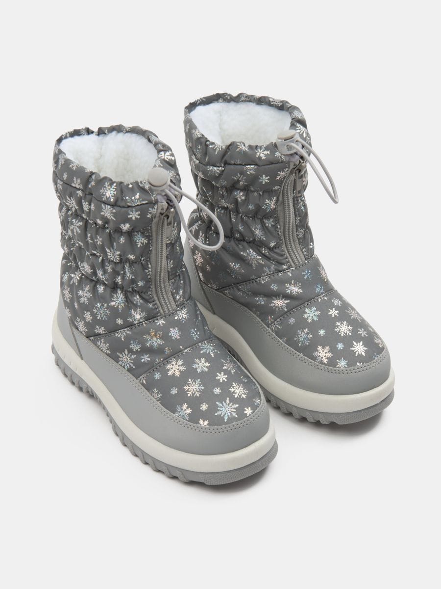 Pašiltinti sniego batai su elastine virvele - sidabrinė - SINSAY
