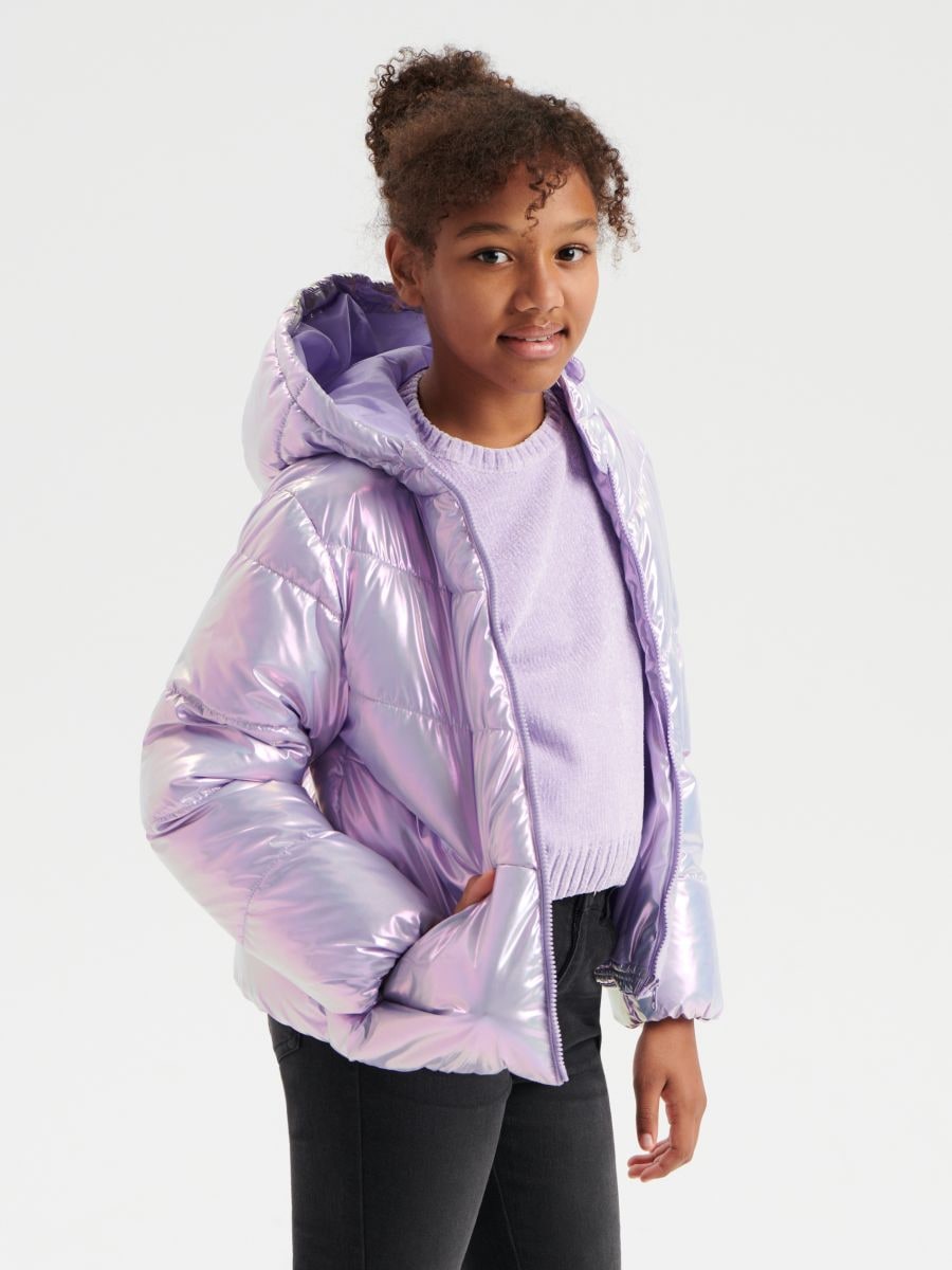 Quilted jacket - lavender - SINSAY