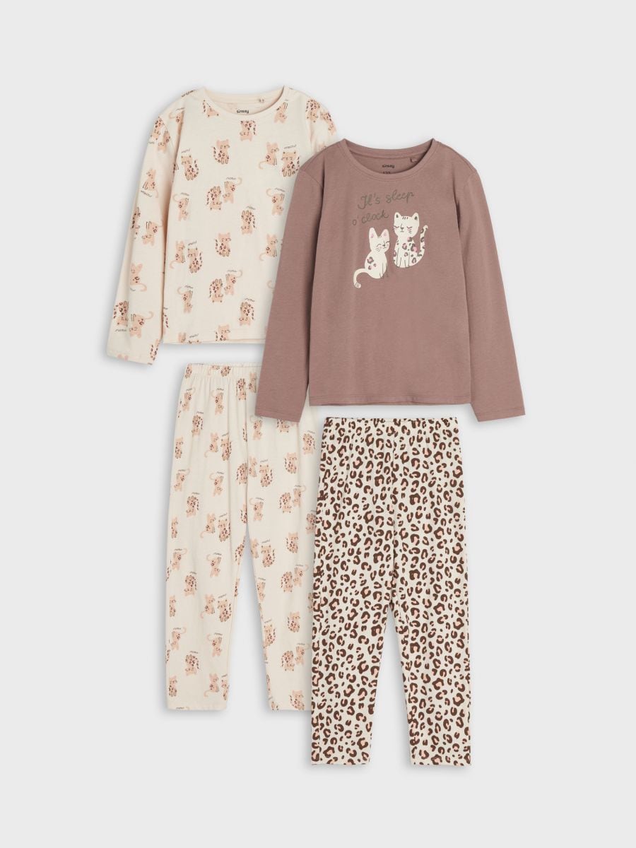Pyjama sets 2 pack - beige - SINSAY