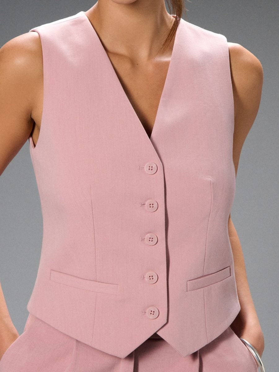 Vestă clasică - roz-pudră - SINSAY