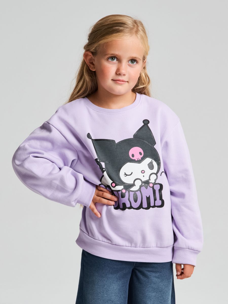 Crewneck stiliaus džemperis Kuromi - levandų - SINSAY