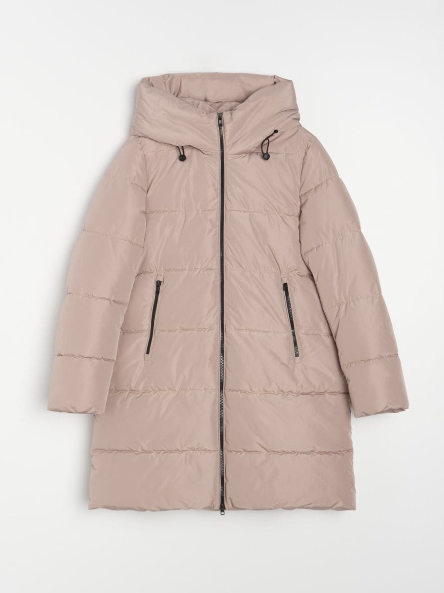 Pardesiu matlasat cu glugă - verde-oliv cald - SINSAY