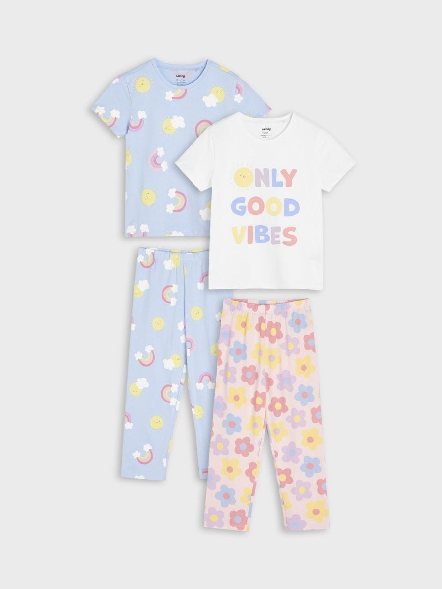 Komplet od 2 pidžame - bledoplavo - SINSAY