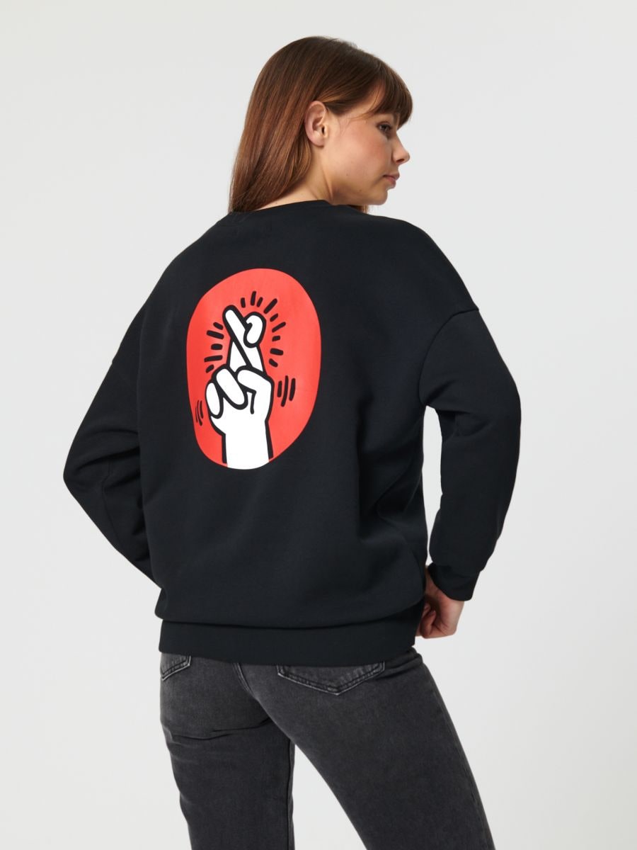 Sweatshirt with print - multicolor - SINSAY