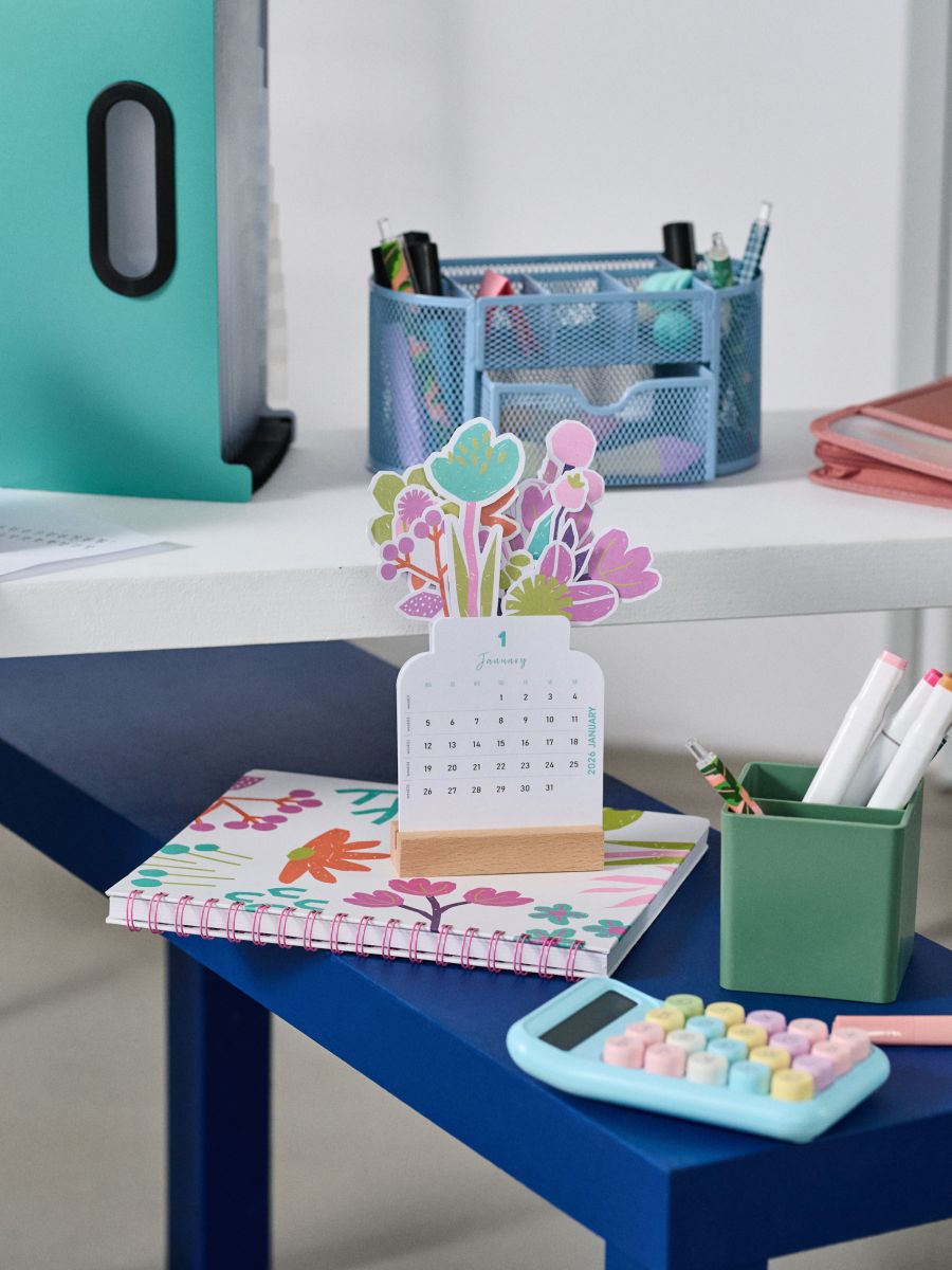 Set: calendario e taccuino - bianco - SINSAY