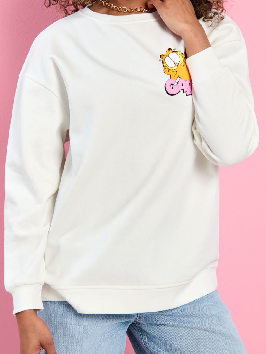 Sporta džemperis Garfield - krēmkrāsa - SINSAY