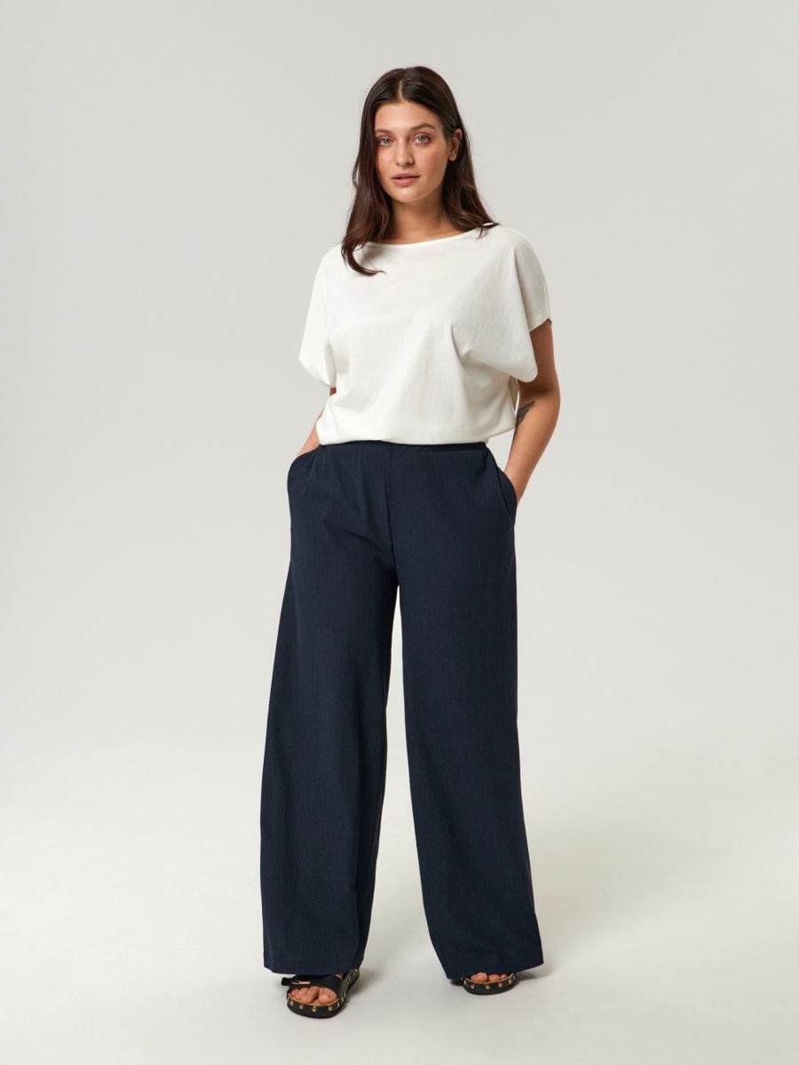 Buy Navy Trousers  Pants for Women by Colins Online  Ajiocom