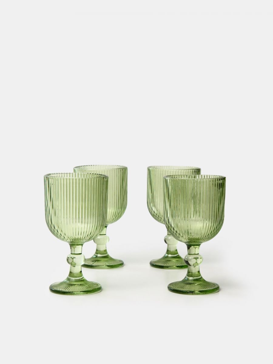 Confezione da 4 bicchieri - verde chiaro - SINSAY