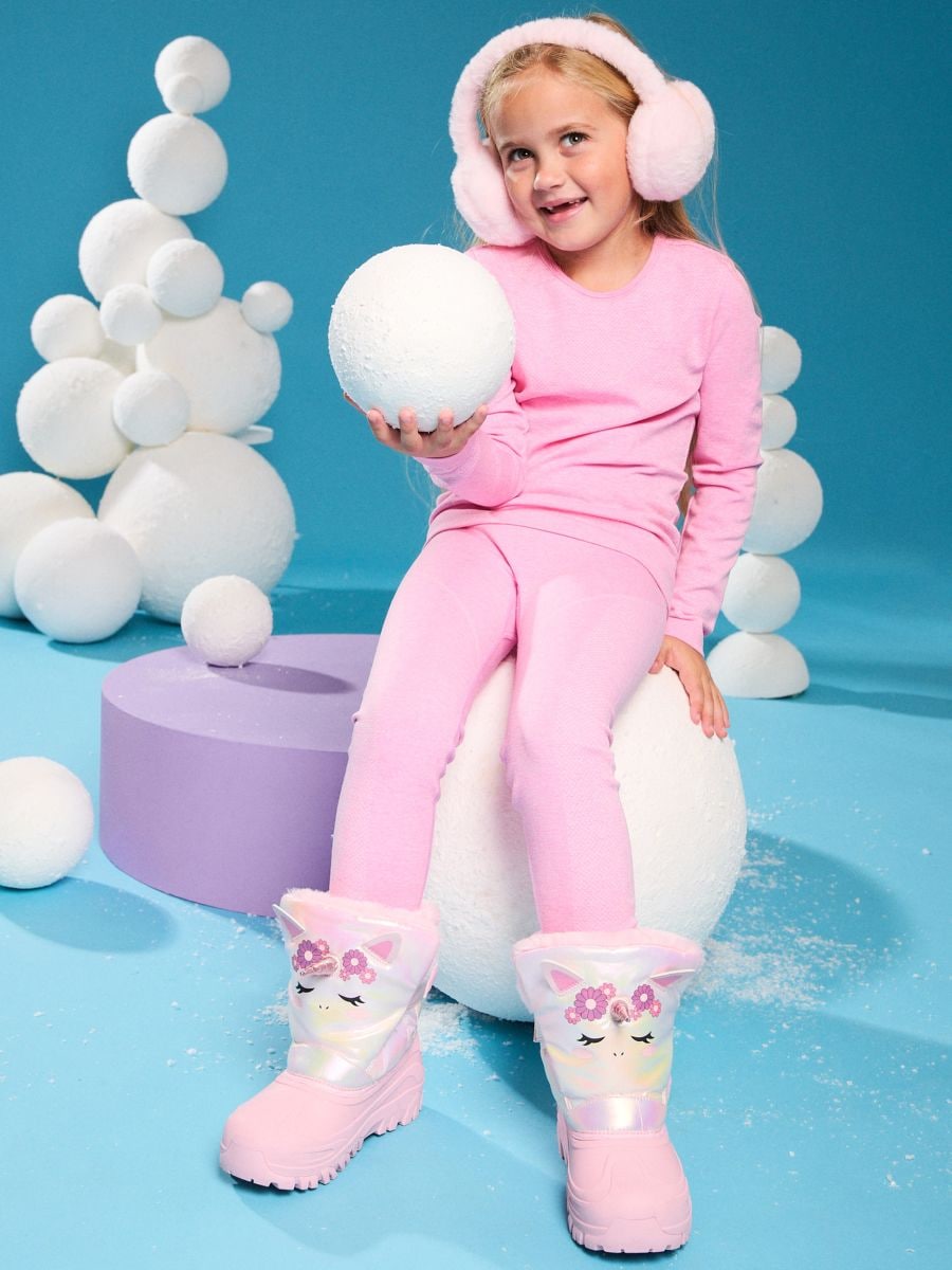 Śniegowce z ocieplanym futerkiem - różowy - SINSAY