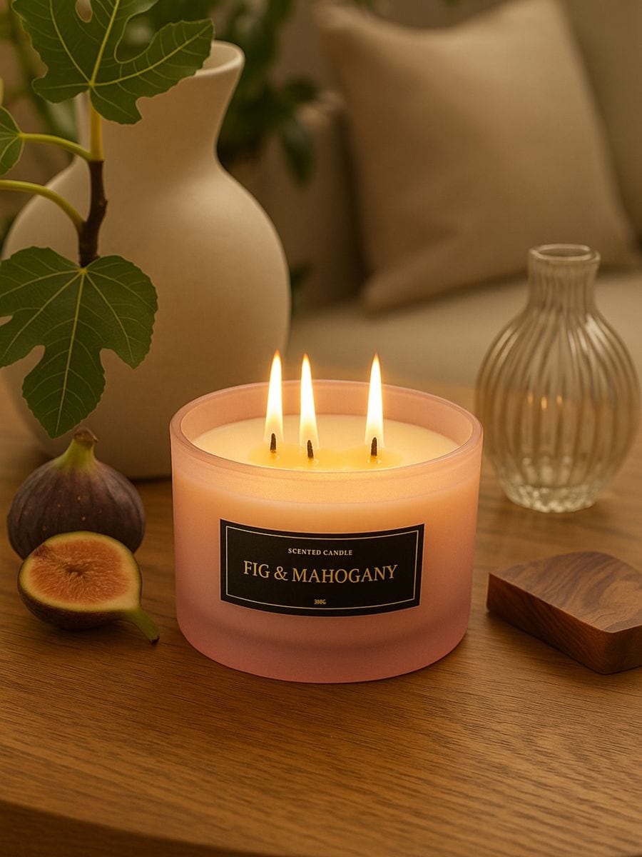 Lõhnaküünal Fig & Mahogany - roosa - SINSAY