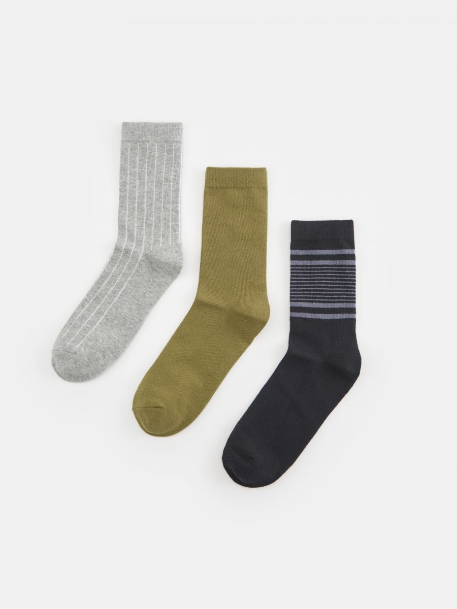 Čarape - 3 para - više boja - SINSAY