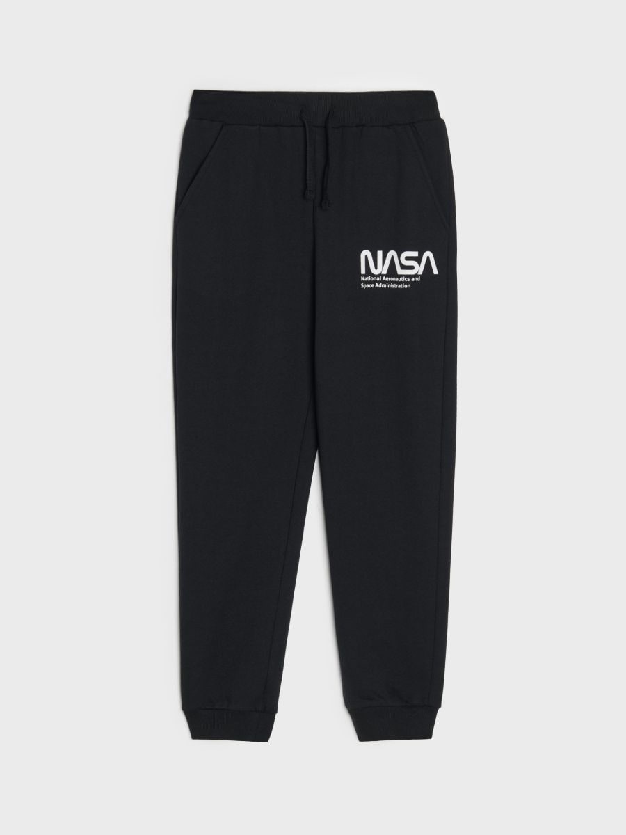 Pantaloni sport NASA - negru - SINSAY