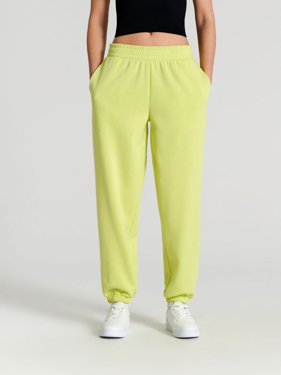 Трикотажні штани - жовто-зелений - SINSAY
