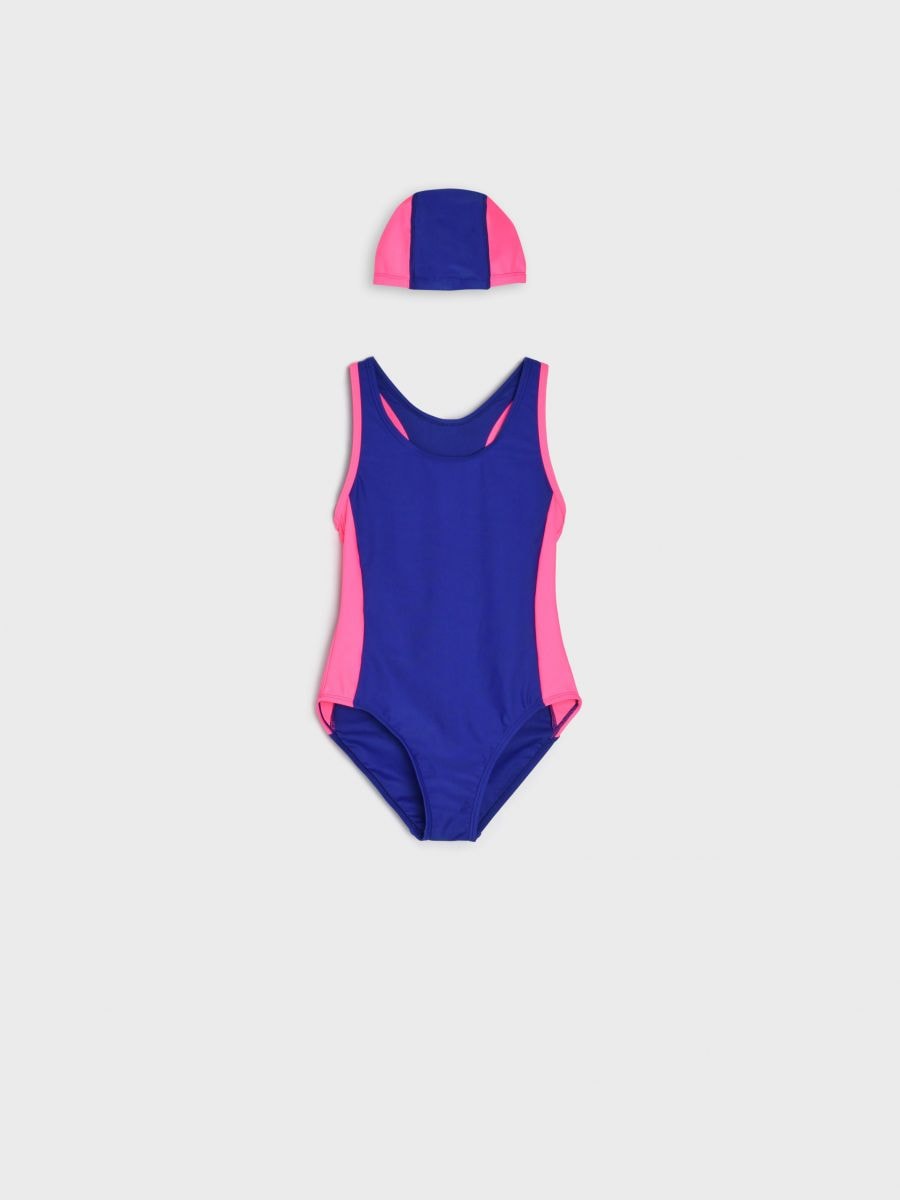 One piece swimsuit - hot pink - SINSAY
