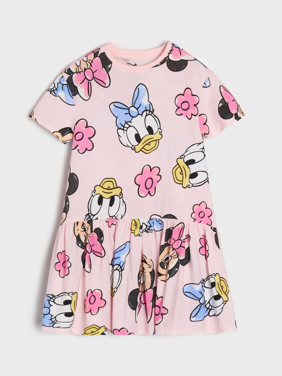 Pamut ruha alacsony derékkal és rövid ujjal Minnie Mouse - pasztellpink - SINSAY