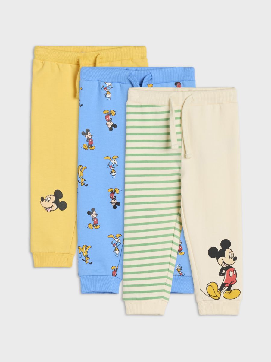 Трикотажні штани Mickey Mouse 3 pack - кремовий - SINSAY
