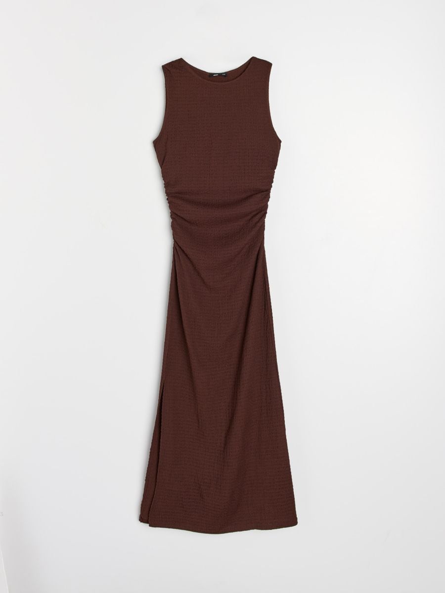 Rochie midi din jerseu - maro - SINSAY