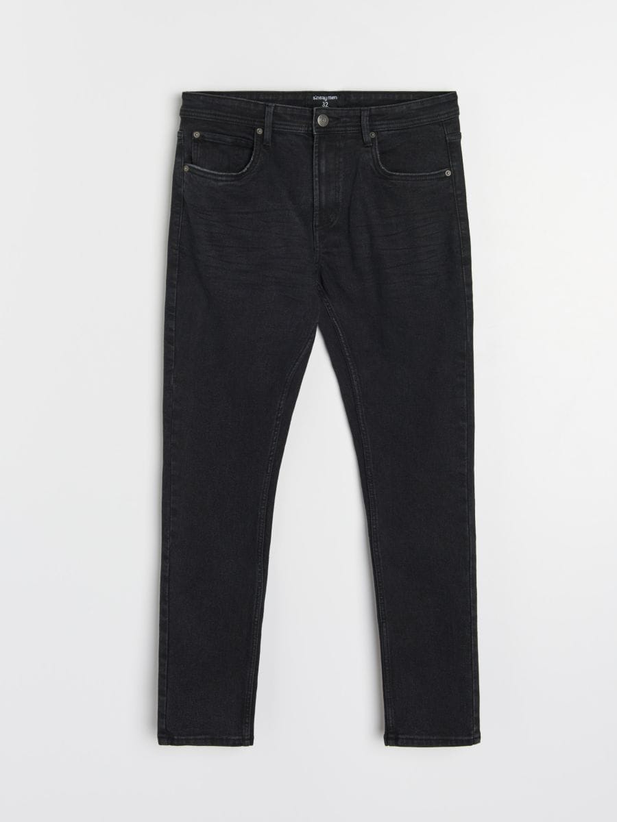 Slim fit traperice - crno - SINSAY