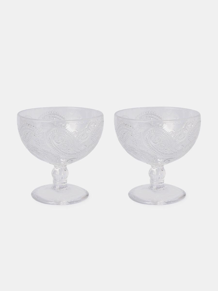 Fagylaltospohár készlet 2 pack - fehér - SINSAY
