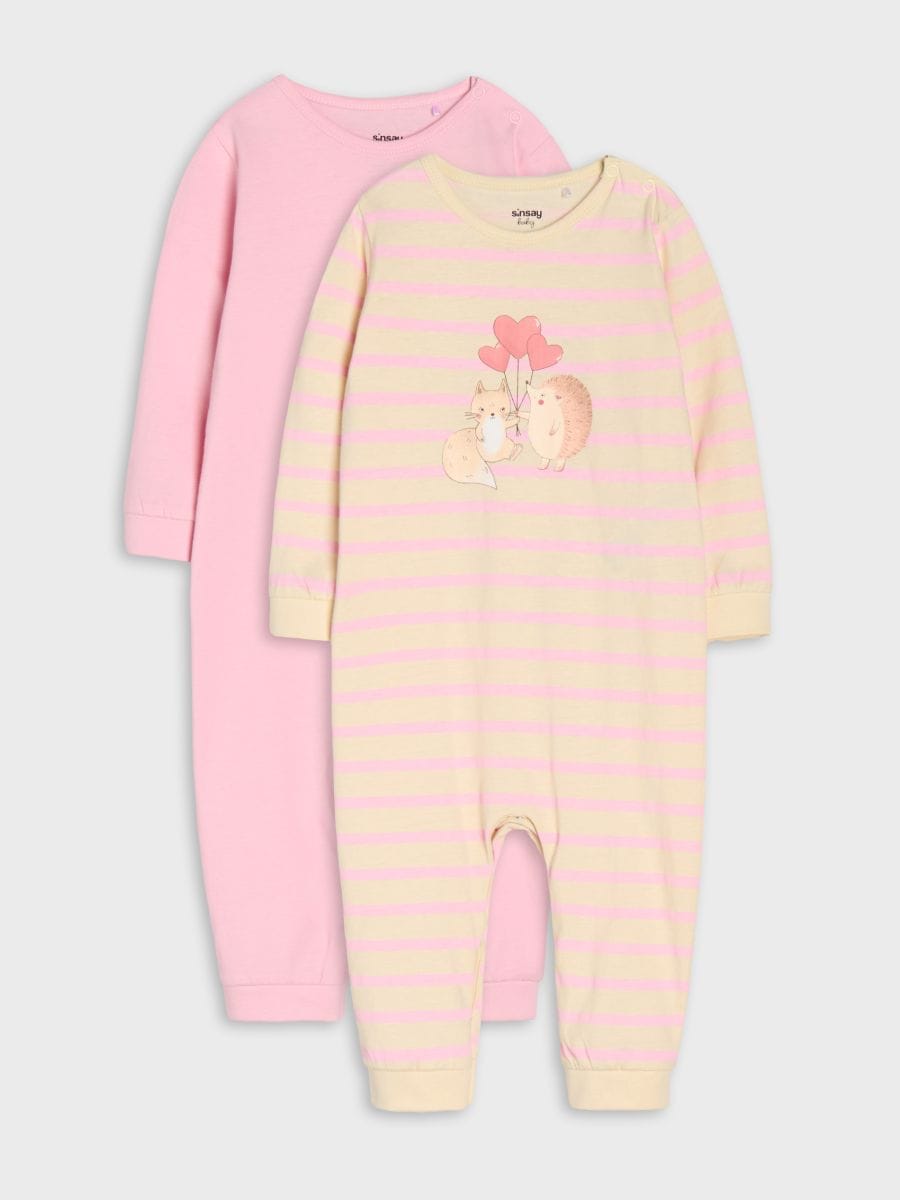 Set de 2 salopete - crem - SINSAY