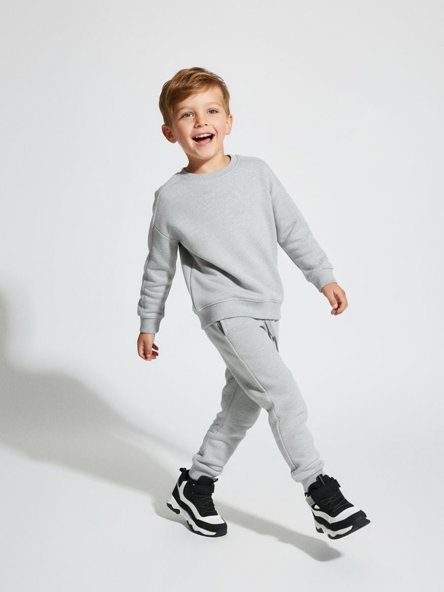 Komplet iz džersija - svetlo siva - SINSAY