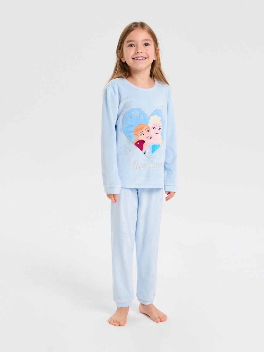 Велюровий піжамний комплект Frozen - блакитний - SINSAY