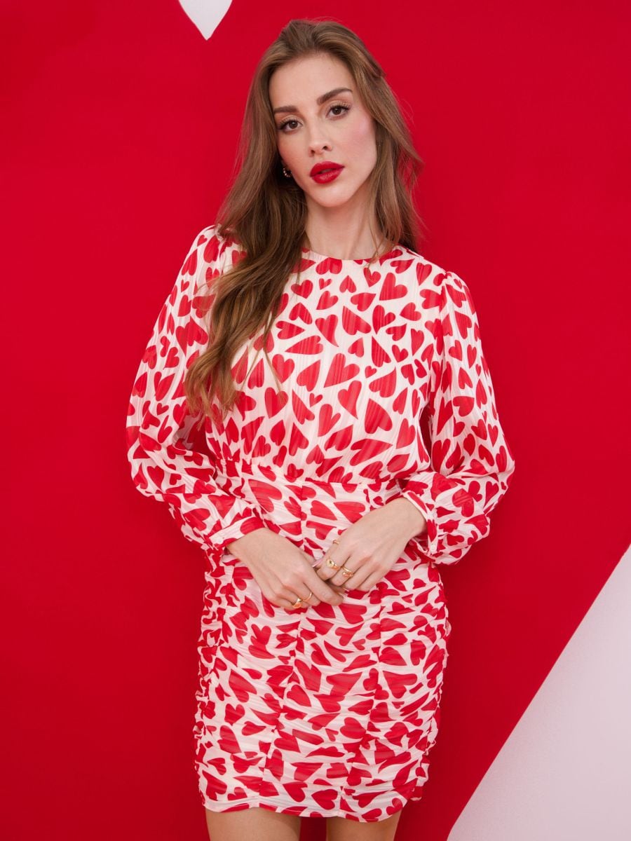 Rochie mini drapată - multicolor - SINSAY
