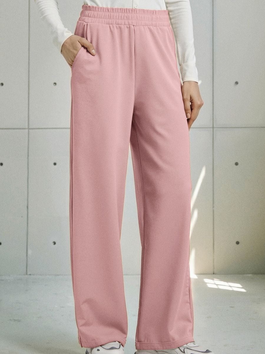 Széles szárú nadrág - pasztellpink - SINSAY