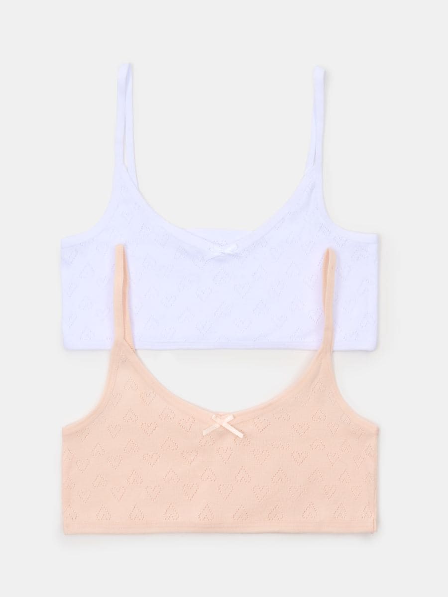 Top ażurowy 2 pack - wielobarwny - SINSAY