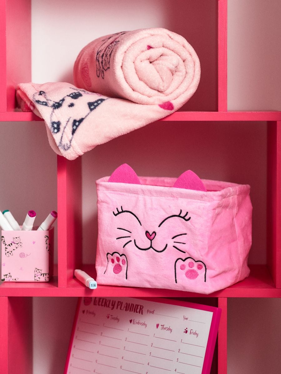 Coș de depozitare textil - roz - SINSAY