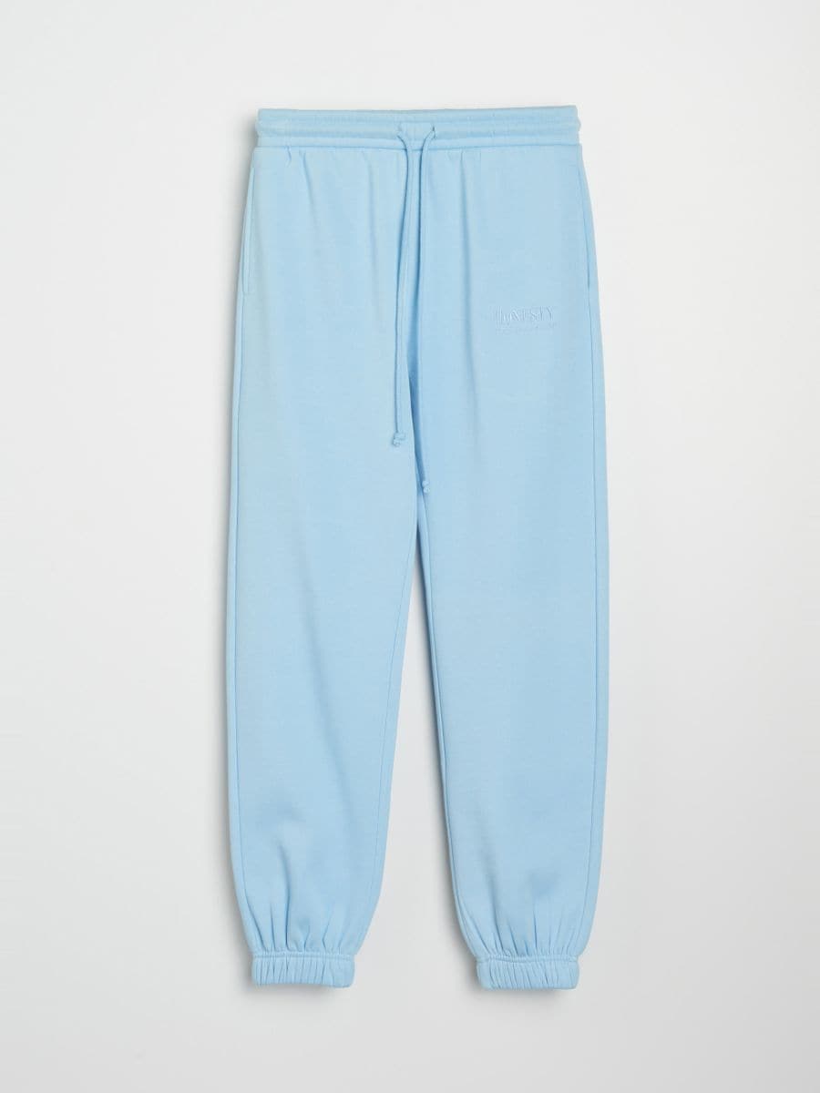Pantaloni jogger - albastru-pal - SINSAY
